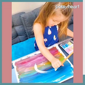 136K views · 424 reactions | Little Girl Creates Beautiful Painting #Art #Painter #talent #youngartist | Poke My Heart | Facebook