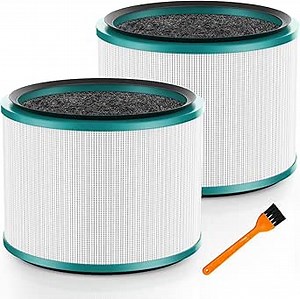 Colorfullife 2 Pack Replacement Filter for Dyson HP00, HP01, HP02, HP03, DP01, DP02 Desk Air Purifiers. Compare to Part # 968125-03 for Dyson Pure Cool Link Fans