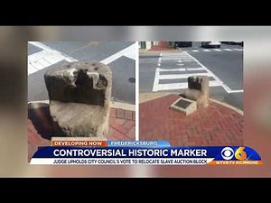 Judge: Fredericksburg can remove 176-year-old slave auction block
