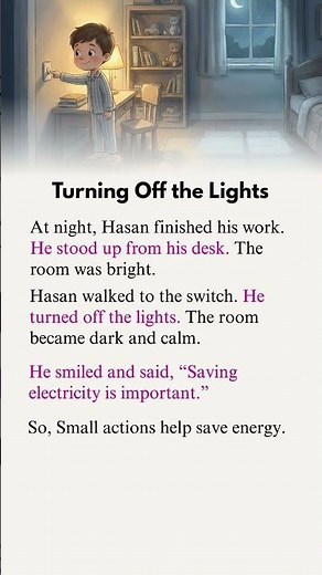 Turning Off the Lights | Easy English Channel | Learn English for Beginners #englishstory