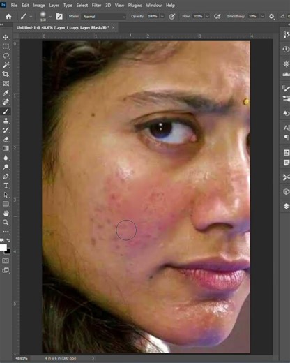 Professional face retouch | skin retouch Tutorial #shortsfeed #photoshoptutorial #shorts #thalapathy