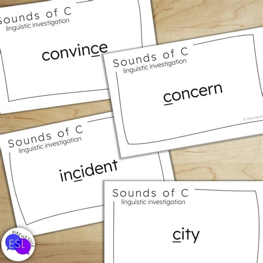 Soft C or Hard C? Discovery Activity for Adult ESL Pronunciation