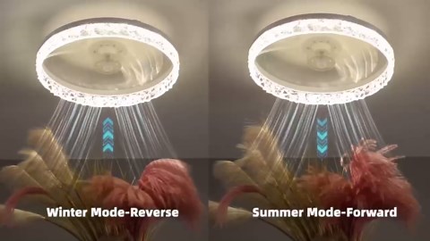 19.7" Low Profile Ceiling Fans with Lights and Remote, Ceiling Fans with Light/6 Wind Speeds/Stepless Color Temperature, Flush Mount Ceiling Fan for Bedroom, Living Room, Dining Room