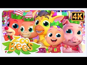 Five Little Elves - Santa Claus, Merry Christmas To All & Fun Rhymes for kids - Videos For Kids