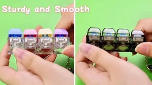 2 PCS Keyboard Fidget Toy, Keyboard Fidget Keychain 4-in-1 Keyboard Decompression Button Finger Clicker Toys, Button Stress Relief Fidget Gifts to Relief Stress (Fours Colors-Pink Yellow White)
