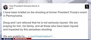 Kamala Harris Releases Statement Following Trump Assassination Attempt