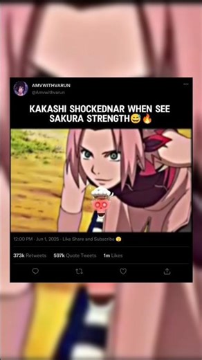 When Sakura Power level Everyone Shocked 🤯🔥#animeshorts