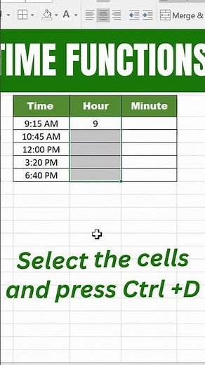 How to Separate Hours and Minutes in Excel ⏰ | Easy Time Formula for Beginners | Excel Tips