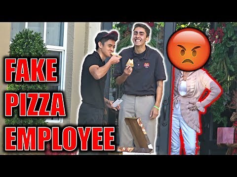 FAKE PIZZA DELIVERY EMPLOYEE PRANK!