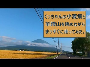 【北海道ドライブ】くっちゃんの小麦畑と羊蹄山を眺めながらまっすぐに走ってみた。【倶知安町出雲2会館～国道393号線】