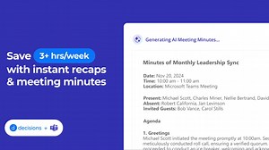 33K views | Run smarter meetings—without ever leaving Teams. Decisions adds AI-powered agendas, summaries, and task tracking right inside Microsoft 365. Secure, structured, and built for action. | Decisions | Facebook