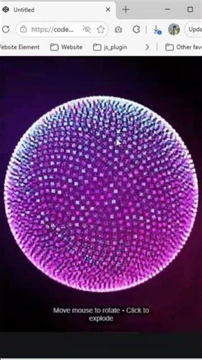 Crystal Particle Animation ✨ | Three.js 3D Visuals #shorts