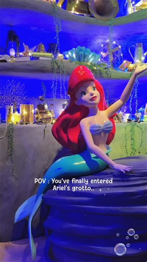 Bryan ❤️ Isabella | Disney Explorers on Instagram: "That moment when you finally go “Under the Sea”.. 🤗 It feels like a little piece of the ocean found its way to Singapore. Coral walls, glowing seashells, and that dreamy shimmer that makes you feel like you’re really part of The Little Mermaid world. 🧜‍♀️ You can even spot the incredible details, like Mickey Mouse hidden among Ariel’s thingamabobs! This magical grotto sits at Jewel Changi Airport, Terminal 3 B2, and it’s absolutely worth seei