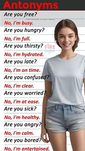 👉🔥English Conversation Practice for Beginners to advanced level English antonyms