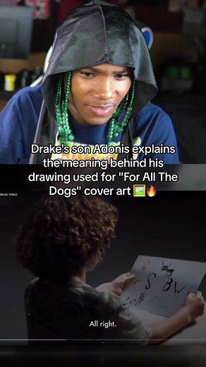 Drake's son Adonis explains the meaning behind his drawing used for