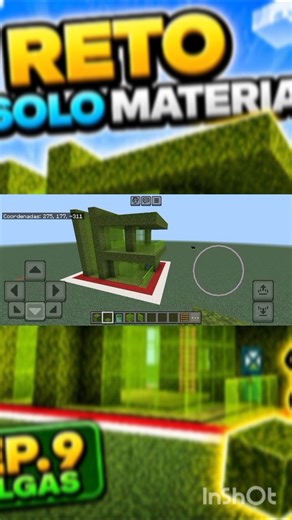Construyendo con un solo material en Minecraft Pocket Edition Bedrock. EP.9. Bloque de Musgo