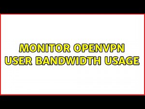 Monitor OpenVPN User Bandwidth Usage (2 Solutions!!)