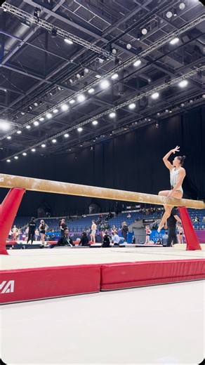 Back and displaying brilliance on the beam ✨ It’s good to see 2023 All-Around champion @jessica_gadirova back! #Gymnastics | European Gymnastics