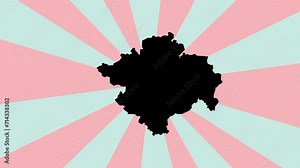 Animated map of South Sumatra province in Indonesia with a rotating background