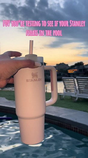 & It works! 😍💘 #stanleycup #floating #lakelife