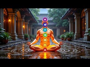 Full Night All 7 Chakras Healing Music & Rain | 7 Chakra Opening & Balancing, Sleep & Meditation