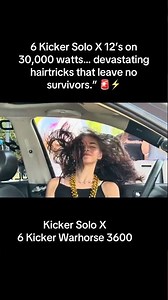 So brutal they reset your whole system.” 💣🔊#caraudio #KickerSoloX #30000Watts #HairTrick #SPLLife