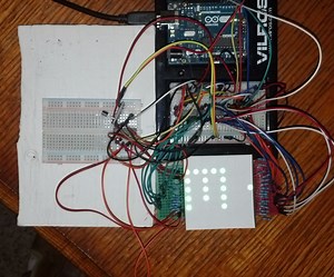 Arduino 8x8 RGB LED Matrix Controller With 4 Shift Registers and Temperature Sensor