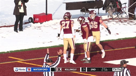 Highlights: Hayden Allard rushed for 193 yards and four scores and Everton Brown added 167 yards and two more scores as Killingly defeated Waterford 42-7 in the Class SS football semifinals. | GameDay - Connecticut Sports