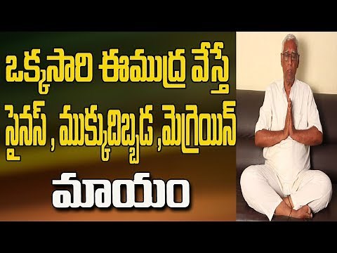 Mudra For Sinus Relief In Telugu | Mudra To Open Blocked Nose | Mudra For Migraine Headache