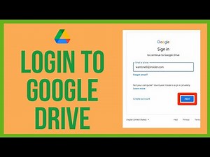 How to Login Google Drive | Google Drive Sign In | Login to Google Cloud Storage & File Sharing