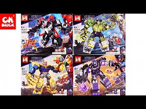 Unoffical LEGO MARVEL BIG FIGURES MECH ROBOT MG581 UNOFFICAL LEGO SPEED BUILD