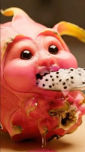 Fruit Eats Fruit AI ASMR | Fruit With Cute Face Eating Itself With Satisfying Munching #aiasmr