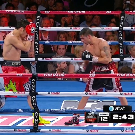 Watch the highlights of Sergio Martinez's win over Julio Cesar Chavez Jr. despite getting dropped. | Top Rank Boxing