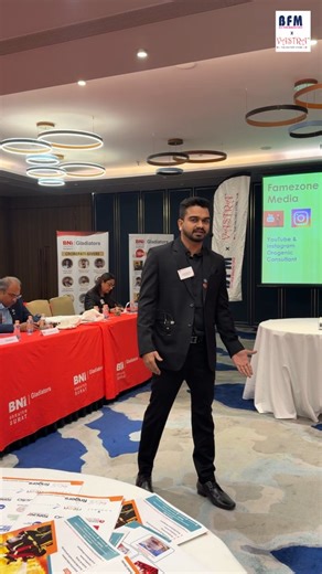 BNI Gladiators Surat on Instagram: "Feature presentation about youtube instagram training and management❤️ . #videos #bni #surat #business #influencer #meeting #vision #instagood #famous #reels #creator #content #surat #super"