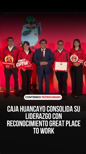 Caja Huancayo fue reconocida por Great Place to Work como una de las mejores organizaciones para trabajar en el Perú 🏆 Este reconocimiento consolida su liderazgo institucional y reafirma su compromiso con el desarrollo del talento, promoviendo entornos basados en la confianza, el respeto y la equidad 🚀✨ #CajaHuancayo #GreatPlaceToWork #TalentoHumano #ContenidoPatrocinado | La República