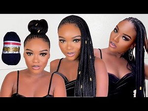Amazing 🤩 From Yarn to knotless braids to locs wow 😱 how to make knotless braids with Yarn