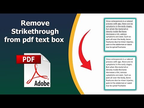 How to remove strikethrough from pdf text box using adobe acrobat pro dc
