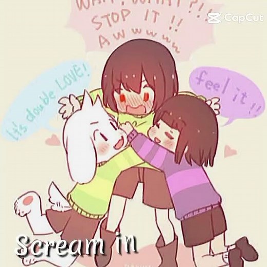 frisk and chara (sisterly love) #undertale#myau#frisk#chara#asriel#sisterlove