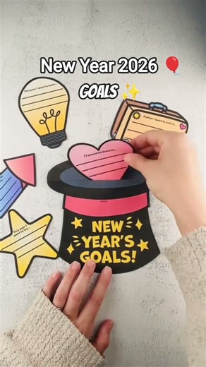 New Year 2026 ✨Goals Card Tutorial Trending Craft #trendingshorts #2026 #newyearcraft #viralvideo