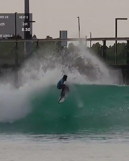 Rookie Jackson Bunch sending it to the sky in his Round of 16 heat. Surf Abu Dhabi Pro