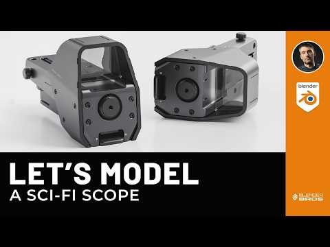 No SubD Needed: Sci-Fi Dot Sight Hard Surface Modeling in Blender
