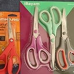 Fiskars Petite Left Handed Scissors, Crafting and Sewing Stainless Steel Scissors for Smaller Hands, Ergonomic Handle, Paper and Fabric Supplies for Office, Arts, and Crafts, Red