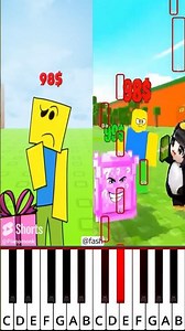 Kick a Lucky Block | Roblox Animation (@fash) - Octave Piano Tutorial