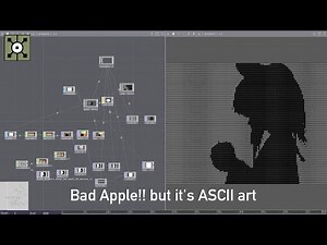 Bad Apple but it's ASCII art in Touchdesigner