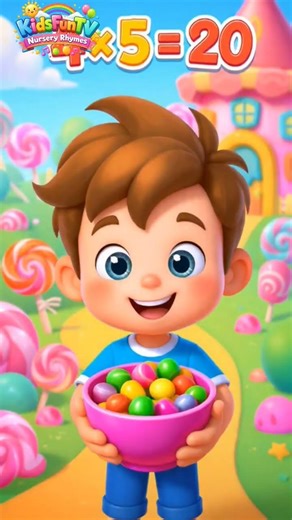 4 Table Song for Kids | Learn Multiplication Table of 4 | KidsFun TV Math Learning #shorts