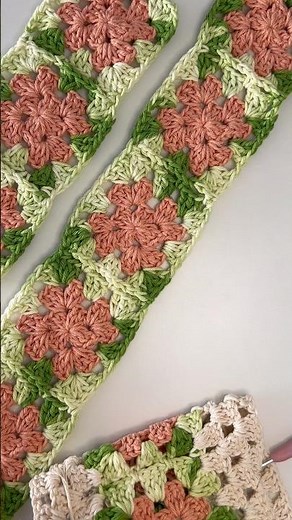Rectangular crocheted kitchen set with Square step-by-step tutorial available on YouTube on the c...