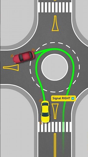 🔄Roundabout Left Turn Inner or Outer Lane.#roundabout #drivinglessons #trafficrules #learnerdriver