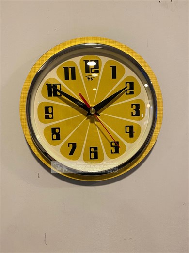 Honeydew Yellow Atomic Wall Clock: Mid-century Jetsons Style - Etsy