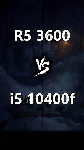 Ryzen 5 3600 vs i5 10400f Test in Games