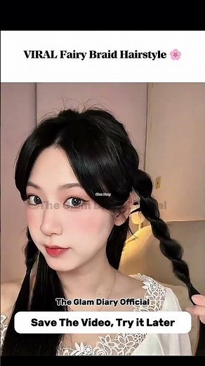 How To Do Liu Haocun Flower Fairy Mermaid Braid | Korean Celebrity Hairstyle 🌸#LiuHaocun #FairyBraid
